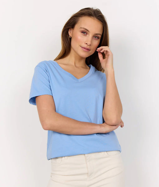 SOYA CONCEPT DERBY ORGANIC COTTON V NECK TEE