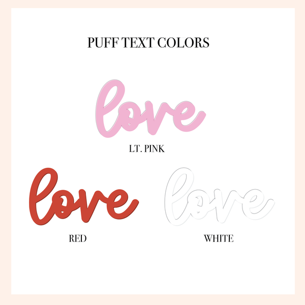 Love Sweatshirt Valentine's Unisex Puff Fleece Crewneck