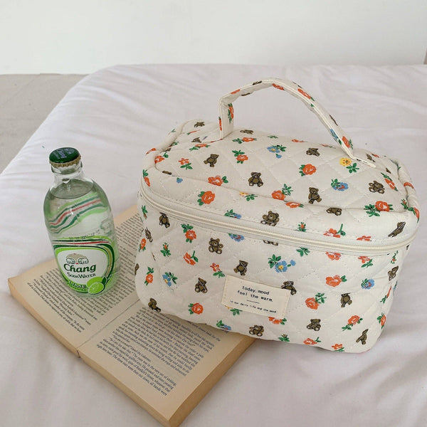 Floral Large Cosmetic Bag Storage Bag
