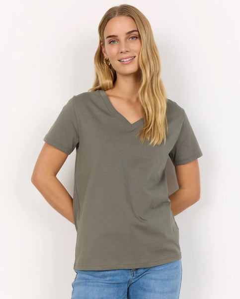 SOYA CONCEPT DERBY ORGANIC COTTON V NECK TEE