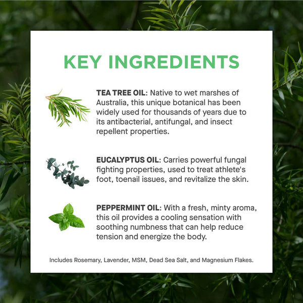 Plant of Life Tea Tree Oil Foot Soak with Epsom Salt | Fungus & Odor 16 Oz