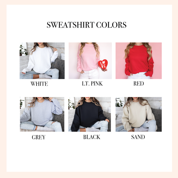 Love Sweatshirt Valentine's Unisex Puff Fleece Crewneck