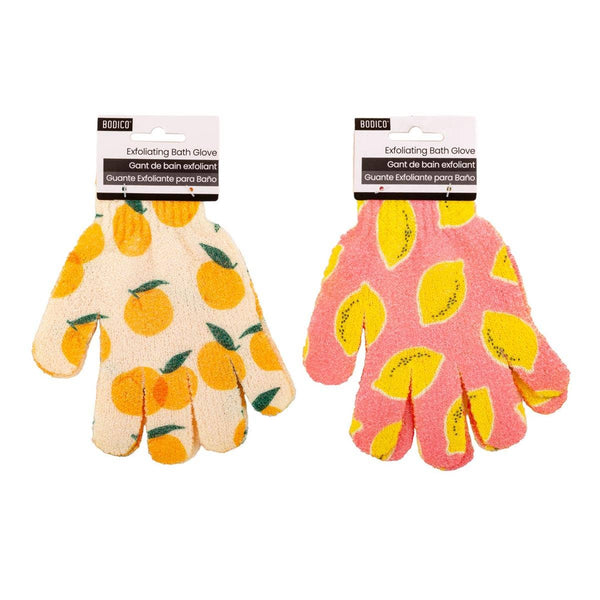 Bodico, Fruit Salad Exfoliating Gloves, 1 pair, 2-asst