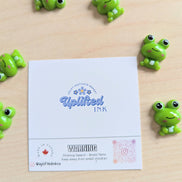 UNLIFTED INK Pocket Frog Encouragement Card with Mini Figurine