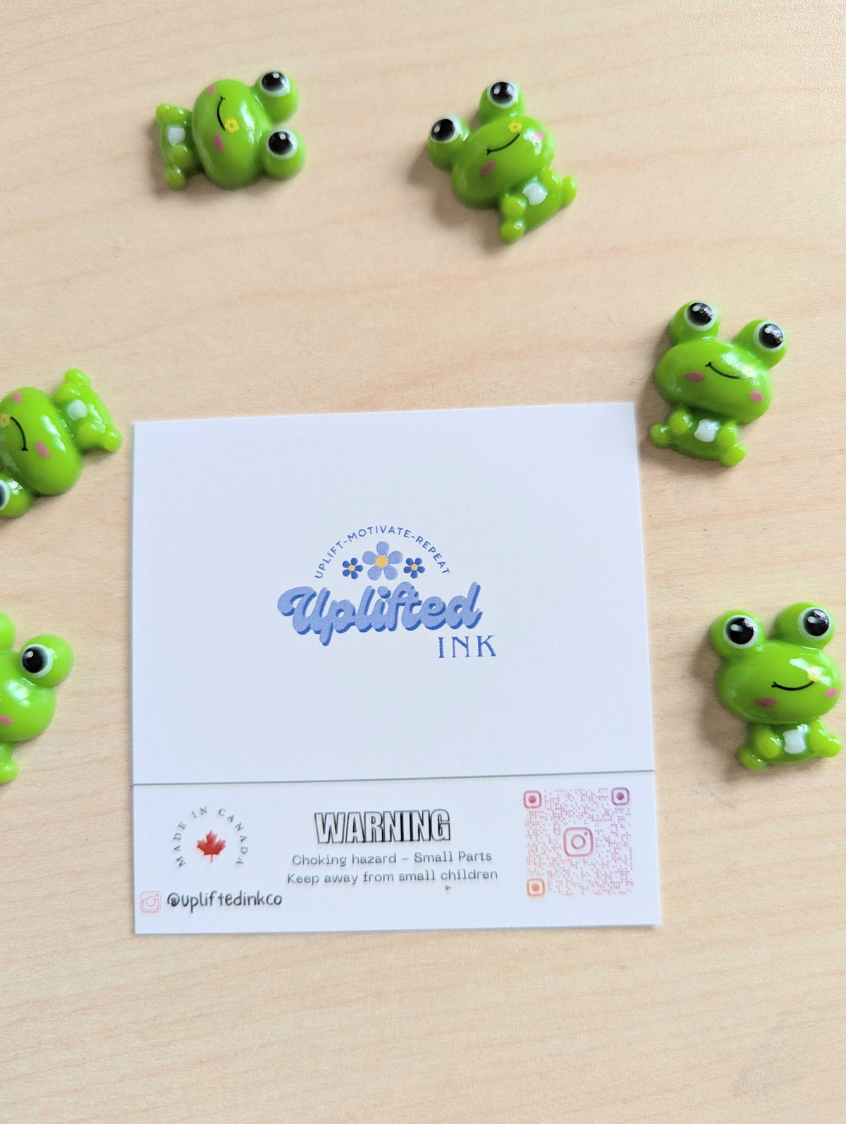 UNLIFTED INK Pocket Frog Encouragement Card with Mini Figurine