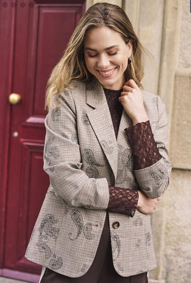 ESQUALO Blazer paisley check
