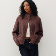 KUWALLA W Funnel Alpaca Cardigan