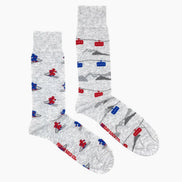MEN’S FRIDAY TRAVEL ANIMALS, HOBBIES & MORE MISMATCHED SOCKS