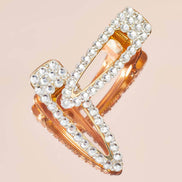 KITSCH Metal Rhinestone Large Open Shape Hair Clip 1pc - Gold