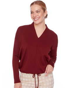 UP V NECK LONG SLEEVE TOP