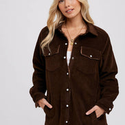 BLUIVY CORDUROY SHERPA-LINED JACKET