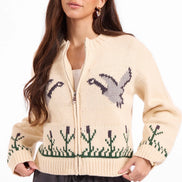 SAGE THE LABEL SONGBIRD ZIP SWEATER