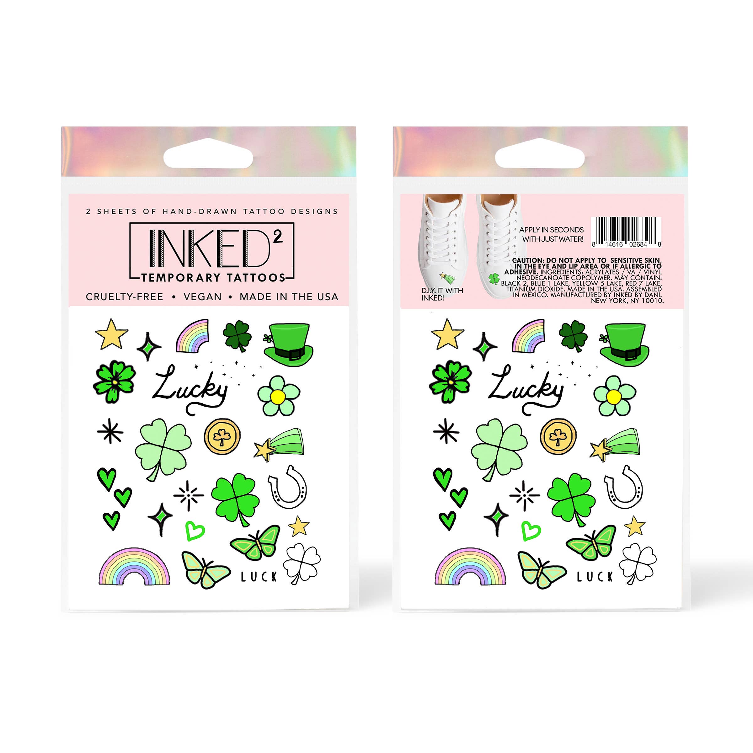 INKED BY DANI Lucky Temporary Tattoo Pack