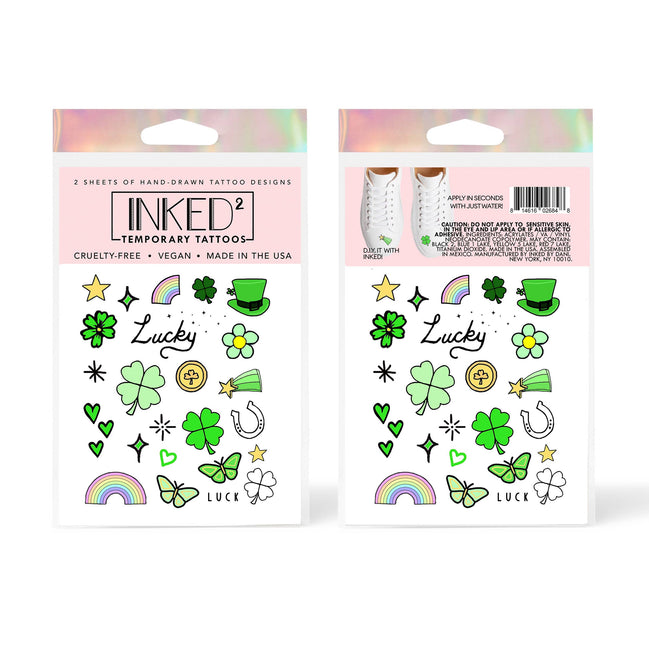 INKED BY DANI Lucky Temporary Tattoo Pack