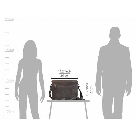 GREENWOOD LEATHER Leather Laptop Bag Berlin GW588