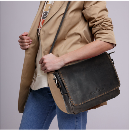 GREENWOOD LEATHER Smart Messenger Steven Mini 11"-GW113