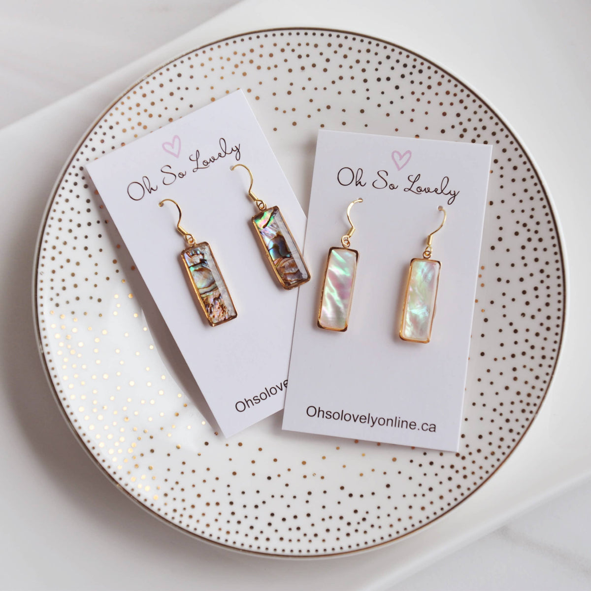 Oh So Lovely VALERIE, Mother of Pearl Earrings