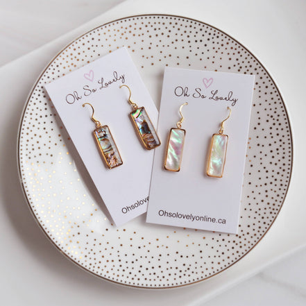 Oh So Lovely VALERIE, Mother of Pearl Earrings