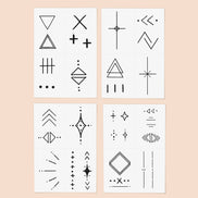 INKED BY DANI Linear Temporary Tattoo Pack