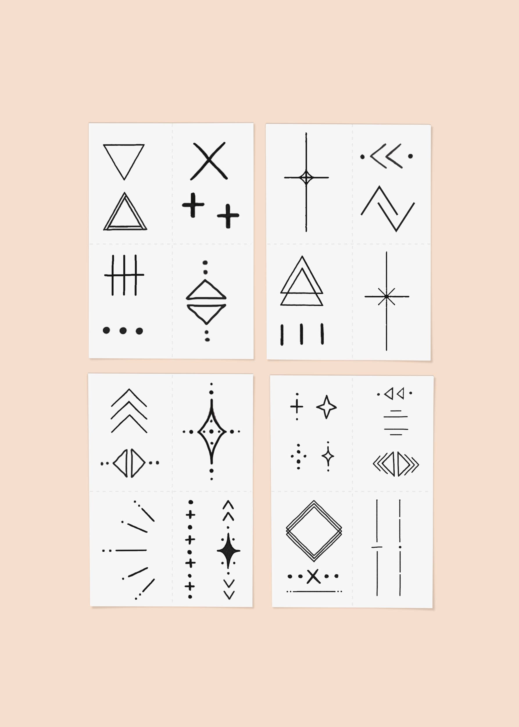 INKED BY DANI Linear Temporary Tattoo Pack