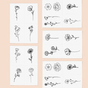 INKED BY DANI Blooming Temporary Tattoo Pack