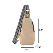 24 POPS Soft Vegan Leather Crossbody Sling Bag