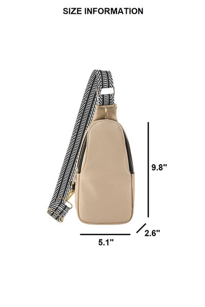 24 POPS Soft Vegan Leather Crossbody Sling Bag
