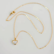 OH SO LOVELY Aisha Mother of Pearl Heart Necklace 