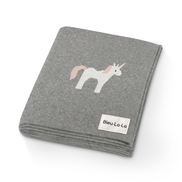 Bleu La La 100% Luxury Cotton Swaddle Receiving Baby Blanket - Unicorn