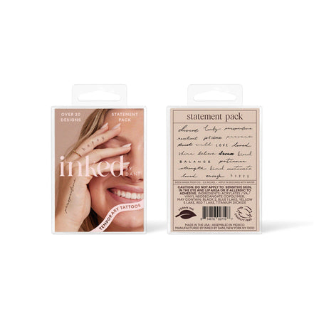 INKED BY DANI Statement Temporary Tattoo Pack