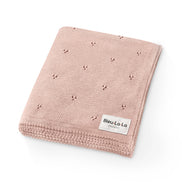 Bleu La La 100% Organic Cotton Pointelle Swaddle Receiving Baby Blanket
