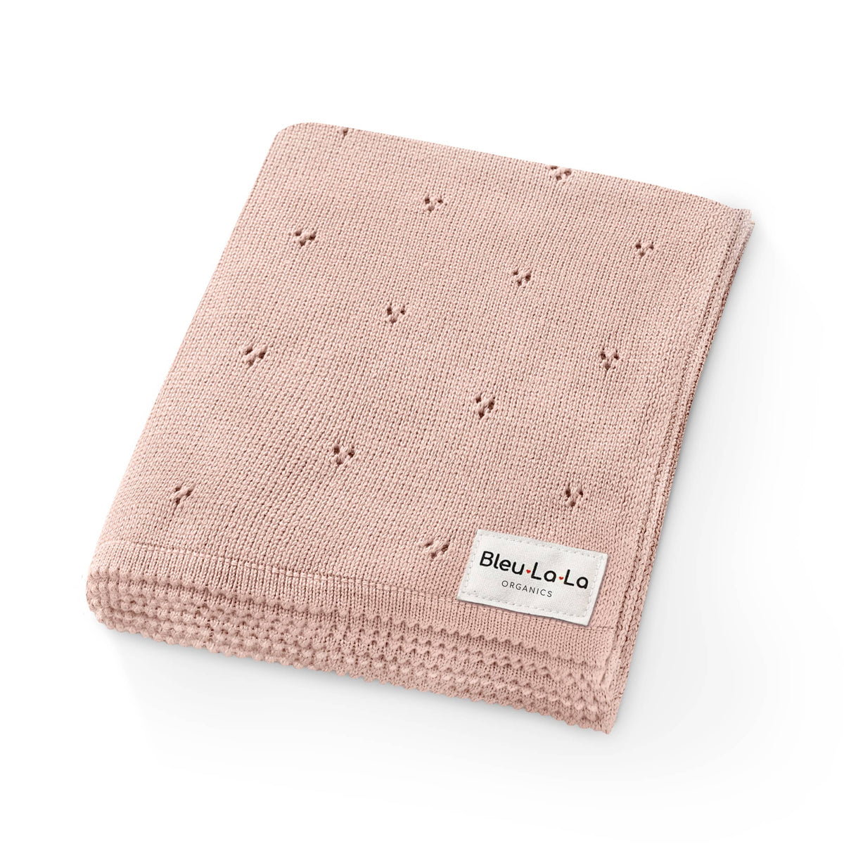 Bleu La La 100% Organic Cotton Pointelle Swaddle Receiving Baby Blanket