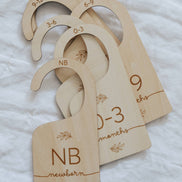FEPHAS Wooden Baby Hanging Closet Dividers for Nursery Wardrobe- L