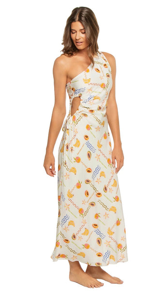 MINK PINK CARMEN ONE SHOULDER MIDI DRESS