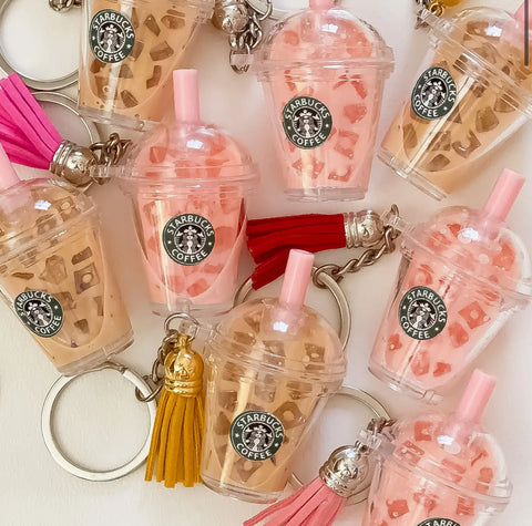 Mini Coffee Keychain //Starbucks Inspired Drink Keychain
