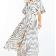 BISHOP & YOUNG HARCOAL STRIPE DRESS