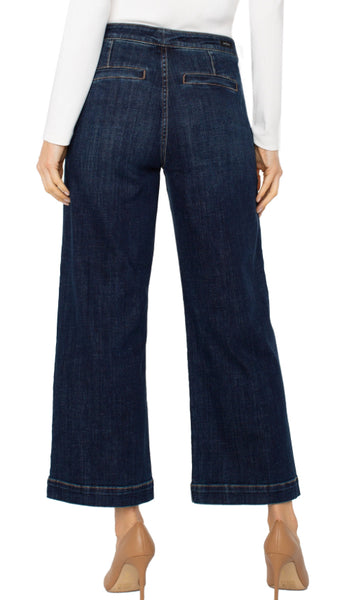 LIVERPOOL STRIDE WIDE LEG W/TROUSER DETAILS 27"