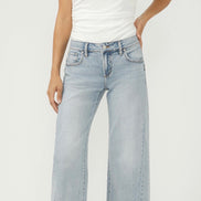 SILVER SUKI WIDE LEG CROP-WEST END
