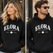 ELORA ARCHED LOGO HOODIE