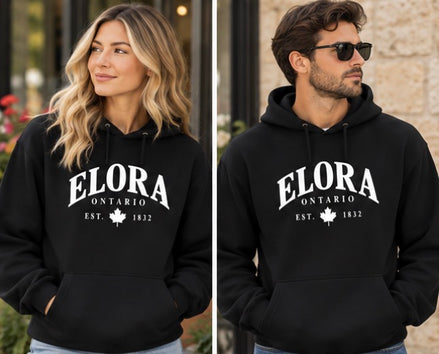 ELORA ARCHED LOGO HOODIE