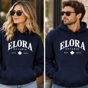 ELORA ARCHED LOGO HOODIE