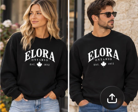 ELORA ARCHED LOGO CREWNECK