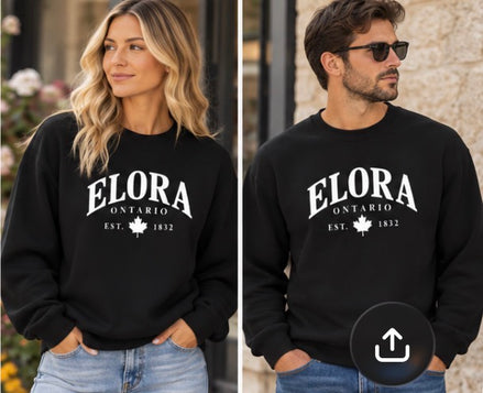 ELORA ARCHED LOGO CREWNECK