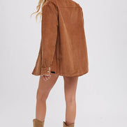 BLUIVY CORDUROY SHERPA-LINED JACKET