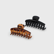 KITSCH Recycled Plastic Oversized Matte Claw Clips 2pc Set