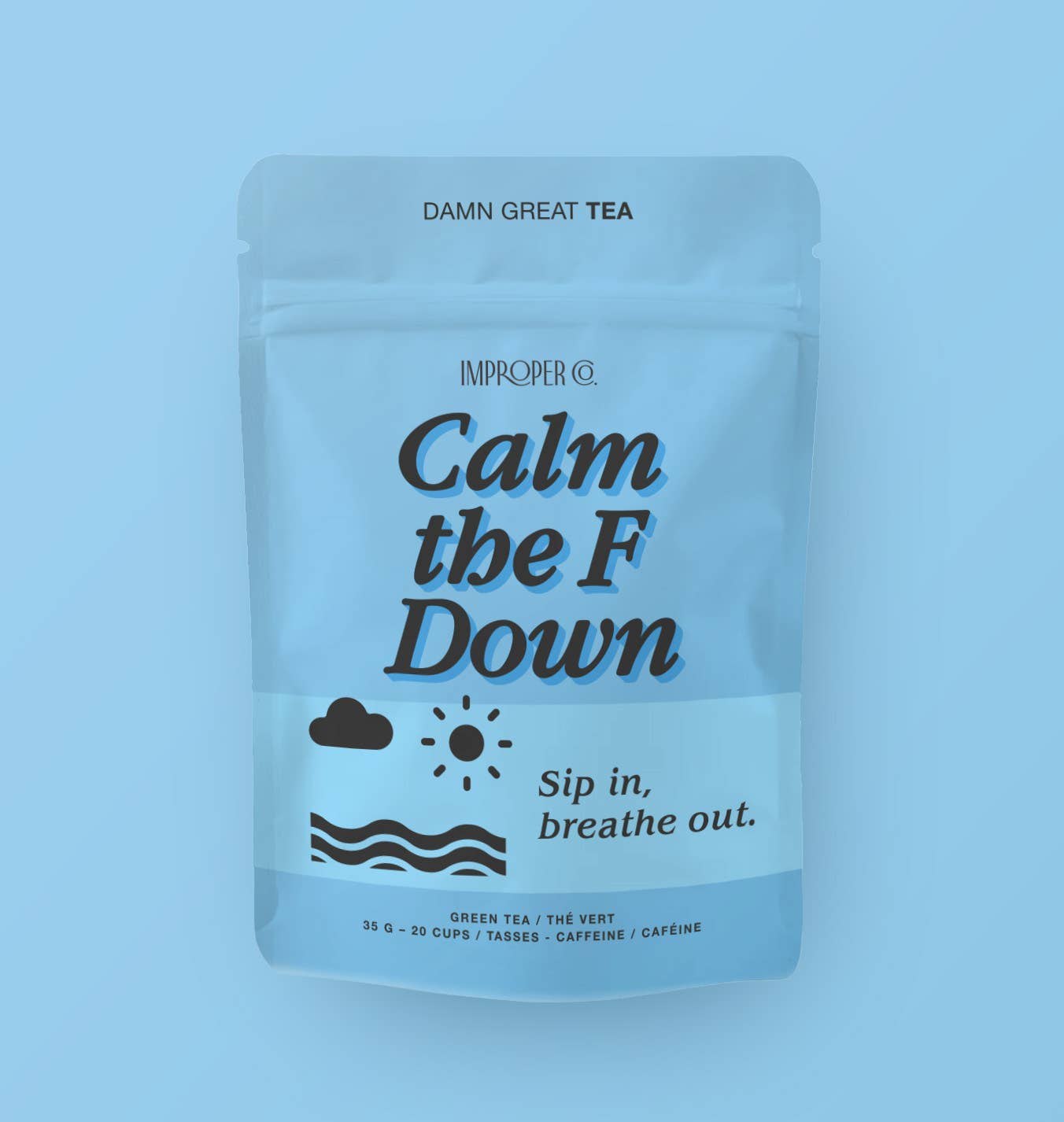 Calm the F Down Green tea, 20 Servings, Functional Tea Blend