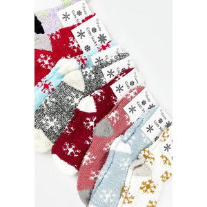 Love & repeat Soft Textured SnowFlake Cozy Socks