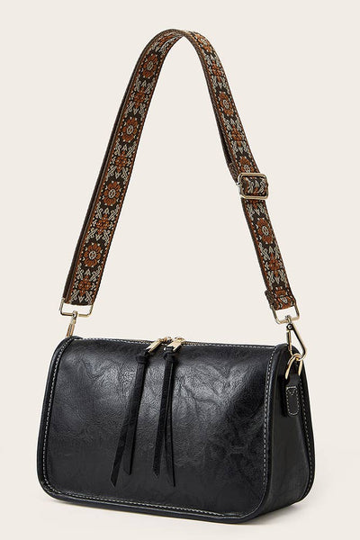 PU Leather Bohemia Strap Crossbody Bag
