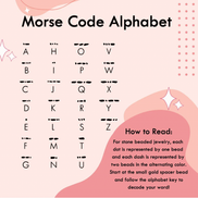 Morse Code Matching Set Beaded Bracelet | Mother & Daughter