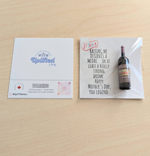 UPLIFTED Funny Mother’s Day Card for Mom – Strong Drink Humor Card – 